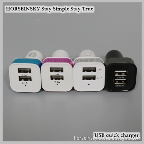 High Quality USB Charger Dual Port USB Car Charger for Cell Phone